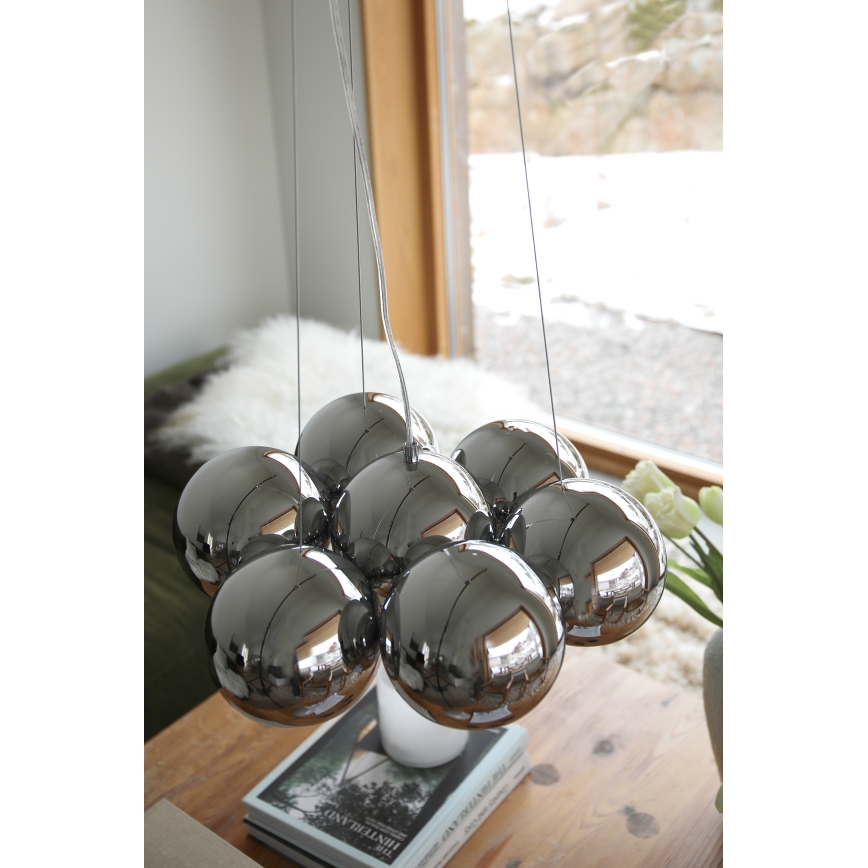 Markslöjd 109167 - Liustra ant laido CUPOLO 7xE14/40W/230V blizgus chromas