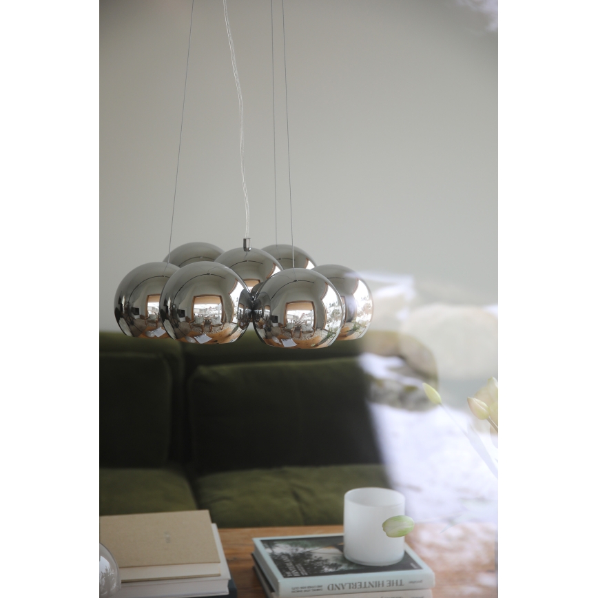 Markslöjd 109167 - Liustra ant laido CUPOLO 7xE14/40W/230V blizgus chromas