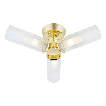 Markslöjd 109238 - Paviršinio montavimo vonios šviestuvas RIMINI 3xG9/20W/230V IP44 žalvarinis