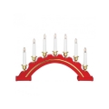 Markslöjd 700447 - Kalėdinė žvakidė CELINE 7xE10/3W/230V raudona