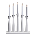 Markslöjd 702229 - Kalėdinė žvakidė MASESKÄR 5xE10/3W/230V balta