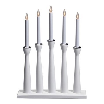 Markslöjd 702229 - Kalėdinė žvakidė MASESKÄR 5xE10/3W/230V balta
