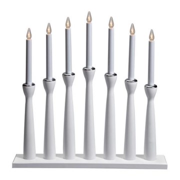 Markslöjd 702232 - Kalėdinė žvakidė MASESKÄR 7xE10/3W/230V balta
