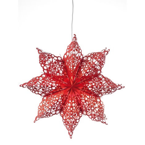 Markslöjd 702561 - Kalėdinė dekoracija HALL 1xE14/25W/230V balta 70 cm raudona