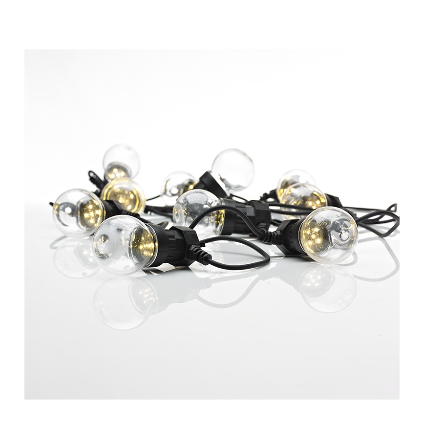 Markslöjd 703181 - LED Kalėdinė lauko girlianda DAKKE 10xLED 7,5m IP44 šiltai balta