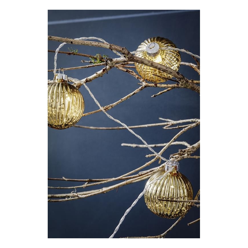 Markslöjd 703781 - LED kalėdinė girlianda BIGSOLO 10xLED/3xAA 1,65m šilta balta