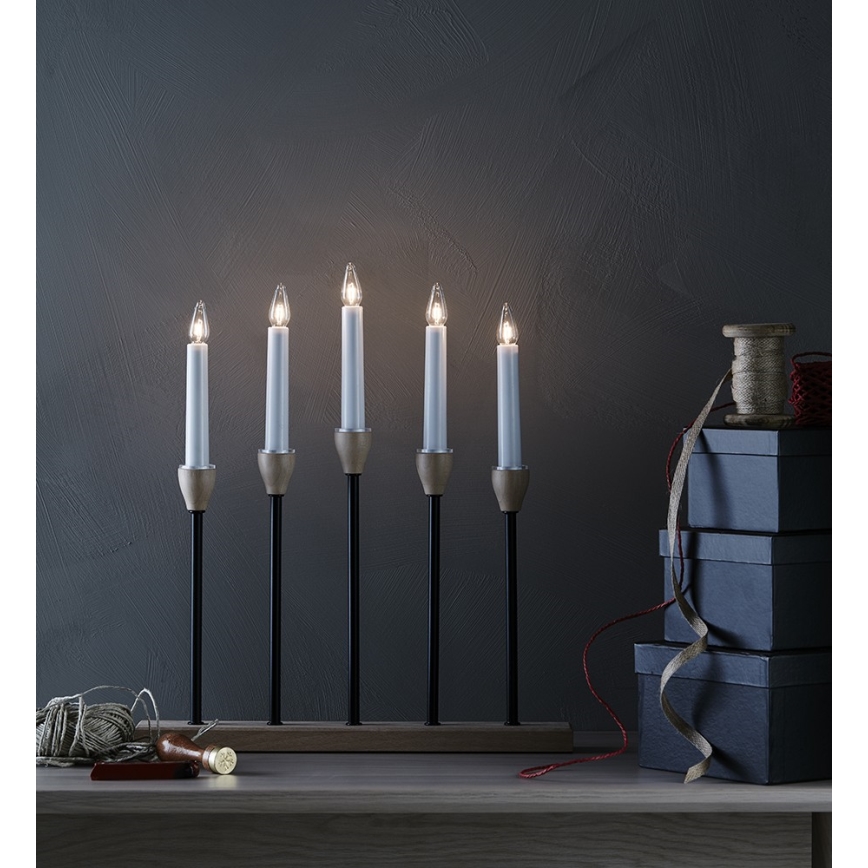 Markslöjd 704160 - Kalėdinė žvakidė JOHANSFORS 5xE10/3W/230V