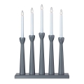 Markslöjd 704197 - Kalėdinė žvakidė MASESKÄR 5xE10/3W/230V pilka