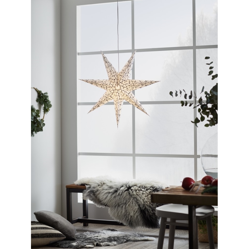 Markslöjd 704876 - Kalėdinė dekoracija KARLA 1xE14/25W/230V balta 75 cm
