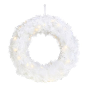 Markslöjd 705290 - LED Kalėdinis vainikas FEATHER LED/1,2W/3xAA diametras 35 cm