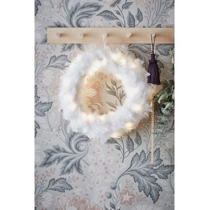 Markslöjd 705290 - LED Kalėdinis vainikas FEATHER LED/1,2W/3xAA diametras 35 cm