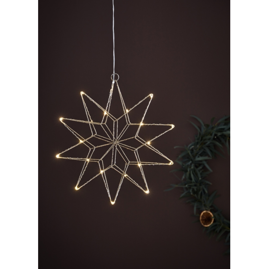 Markslöjd 705750 - LED kalėdinė dekoracija GLEAM LED/0,6W/3xAA sidabras