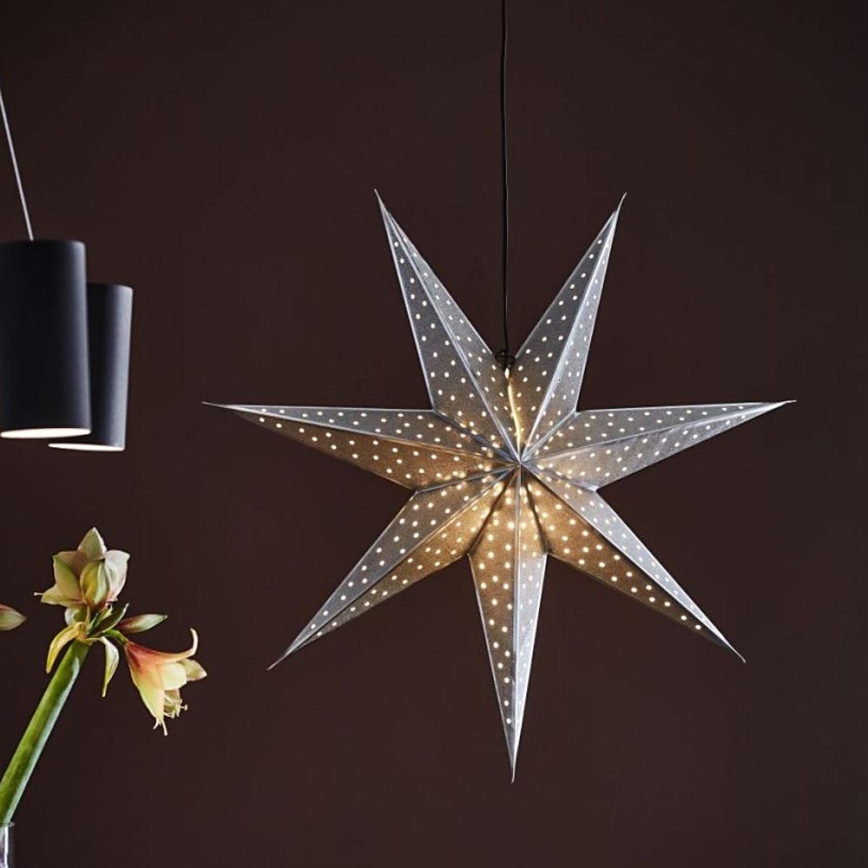 Markslöjd 705769 - Kalėdų dekoracija GLITTER 1xE14/25W/230V diametras 45 cm sidabras