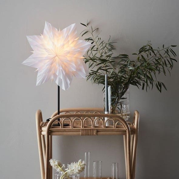 Markslöjd 705838 - Kalėdų dekoracija NEELA 1xE14/25W/230V 43 cm balta/juoda