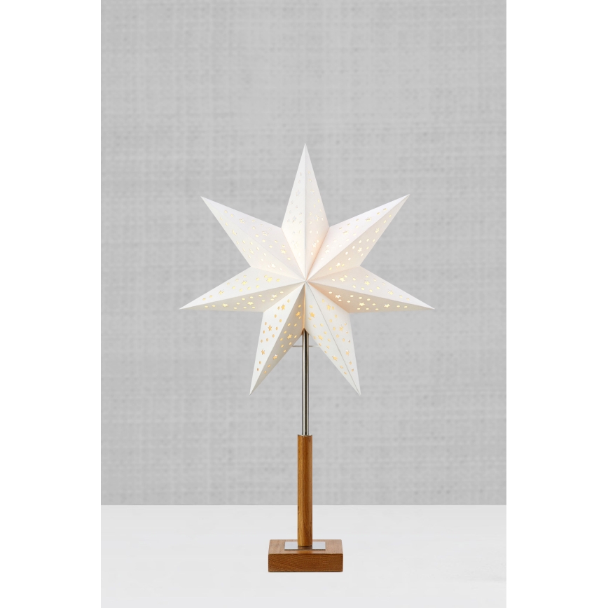 Markslöjd 706041 - Kalėdų dekoracija SOLVALLA 1xE14/25W/230V 35 cm balta/ąžuolas