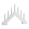 Markslöjd 706051 - LED Kalėdinis žvakidė EVELIN 7xLED/0,06W/6xAA balta