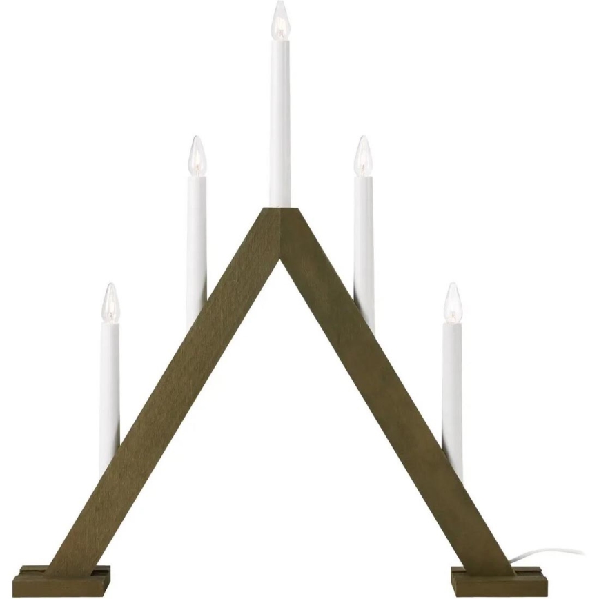 Markslöjd 706224 - Kalėdinė žvakidė ARIELE 5xE10/3W/230V pušis/ruda