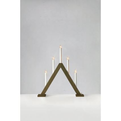 Markslöjd 706224 - Kalėdinė žvakidė ARIELE 5xE10/3W/230V pušis/ruda