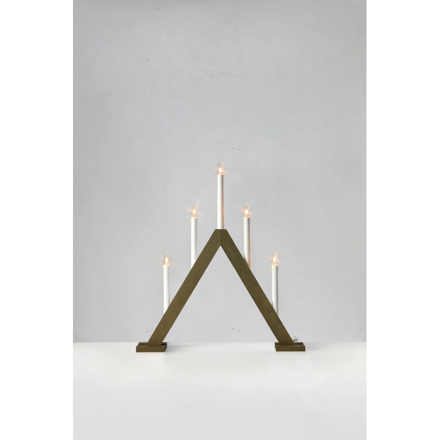 Markslöjd 706224 - Kalėdinė žvakidė ARIELE 5xE10/3W/230V pušis/ruda