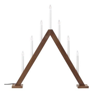 Markslöjd 706468 - Kalėdinė žvakidė ARIELE 7xE10/3W/230V pušis/ruda