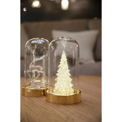 Markslöjd 706531 - LED Kalėdinė dekoracija ISLA LED/0,06W/3xAA žalvaris/eglutė