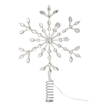 Markslöjd 706555 - LED Kalėdinė žvaigždė ant eglutės GLINA LED/2,16W/2xAA sidabrinė
