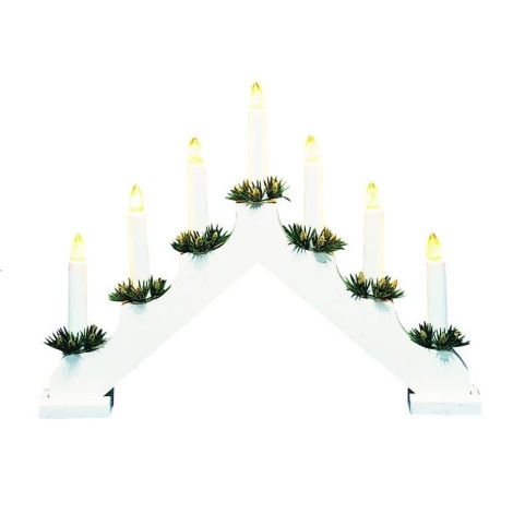 Markslöjd 8030,400 - Kalėdinė žvakidė OLA 7xE10/3W/230V balta