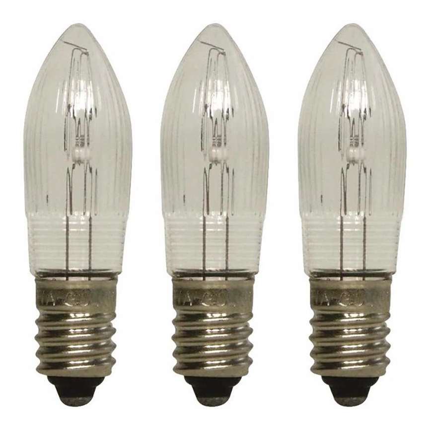 Markslöjd 8264 - KOMPLEKTAS 3x Didelio-našumo Kalėdų lemputė TOPPLAMPA E10/3W/55V
