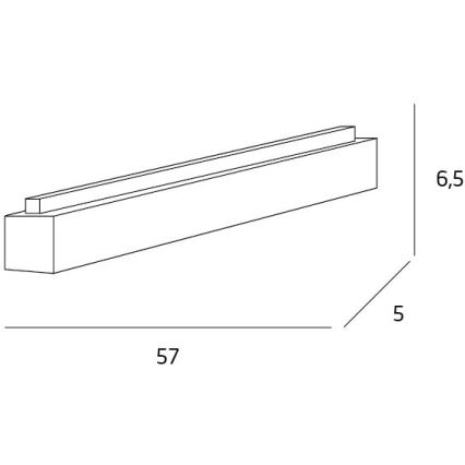 MAXLIGHT C0124 - LED lubinis šviestuvas LINEAR LED/18W/230V 57 cm balta