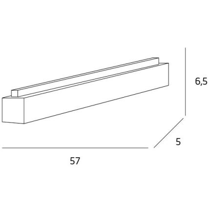 MAXLIGHT C0124D - LED Pritemdomas lubinis šviestuvas LINEAR LED/18W/230V 57 cm balta