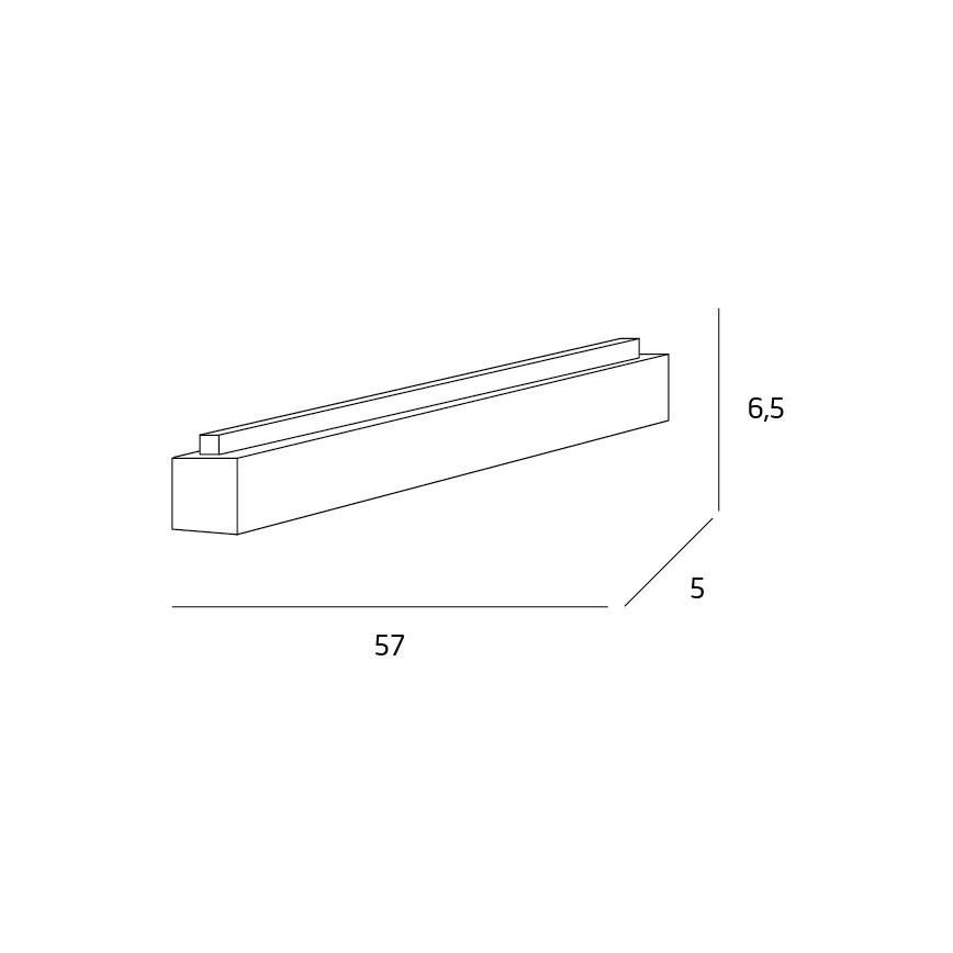 MAXLIGHT C0124D - LED Pritemdomas lubinis šviestuvas LINEAR LED/18W/230V 57 cm balta