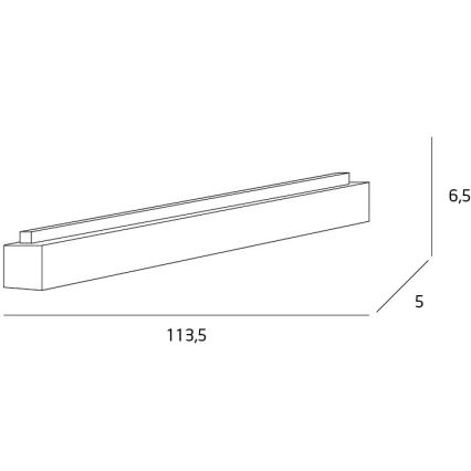 MAXLIGHT C0125D - LED Pritemdomas lubinis šviestuvas LINEAR LED/36W/230V 113,5 cm balta