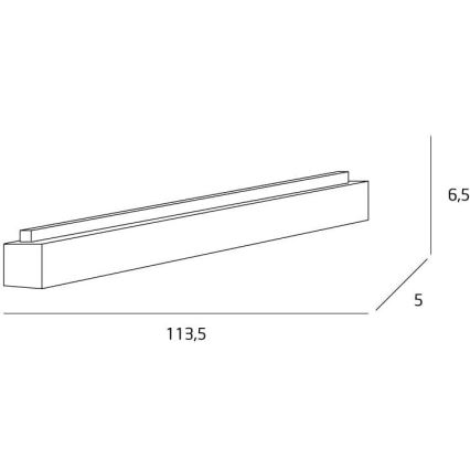 MAXLIGHT C0175 - LED lubinis šviestuvas LINEAR LED/36W/230V 113,5 cm juoda