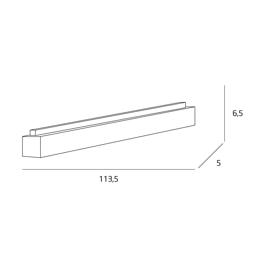 MAXLIGHT C0175 - LED lubinis šviestuvas LINEAR LED/36W/230V 113,5 cm juoda