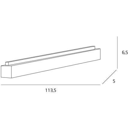 MAXLIGHT C0175D - LED Pritemdomas lubinis šviestuvas LINEAR LED/36W/230V 113,5 cm juoda