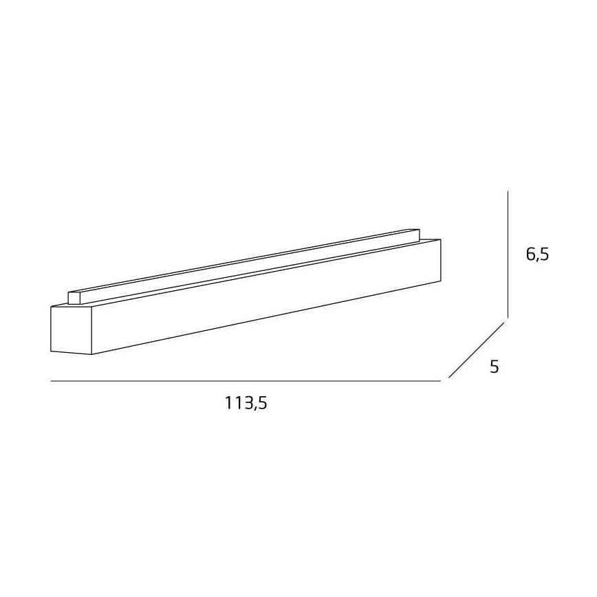 MAXLIGHT C0175D - LED Pritemdomas lubinis šviestuvas LINEAR LED/36W/230V 113,5 cm juoda