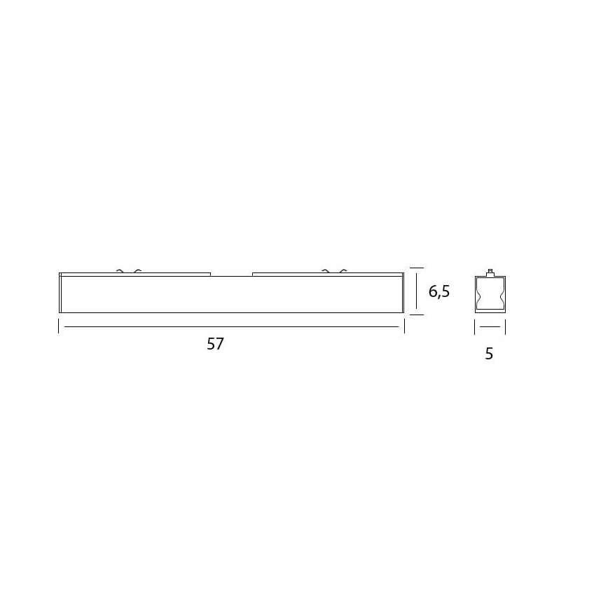 MAXLIGHT C0190 - LED lubinis šviestuvas LINEAR LED/18W/230V 57 cm juoda