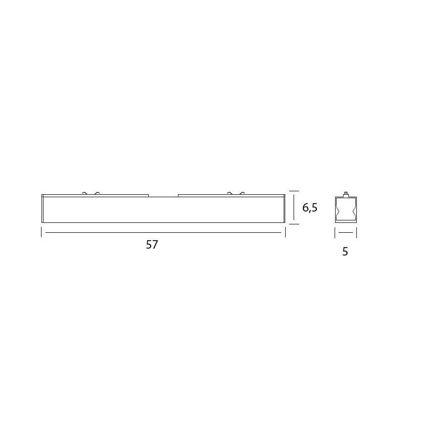 MAXLIGHT C0190D - LED Pritemdomas lubinis šviestuvas LINEAR LED/18W/230V 57 cm juoda