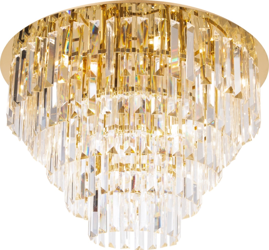 MAXLIGHT C0206 - Lubinis šviestuvas MONACO 15xG9/40W/230V diametras 60 cm auksas