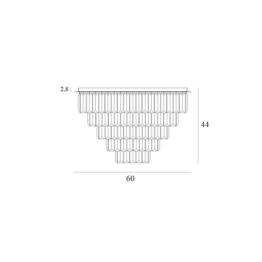 MAXLIGHT C0206 - Lubinis šviestuvas MONACO 15xG9/40W/230V diametras 60 cm auksas