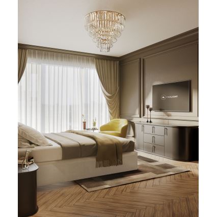 MAXLIGHT C0224 - Lubinis šviestuvas MONACO 16xG9/40W/230V diametras 80 cm auksas