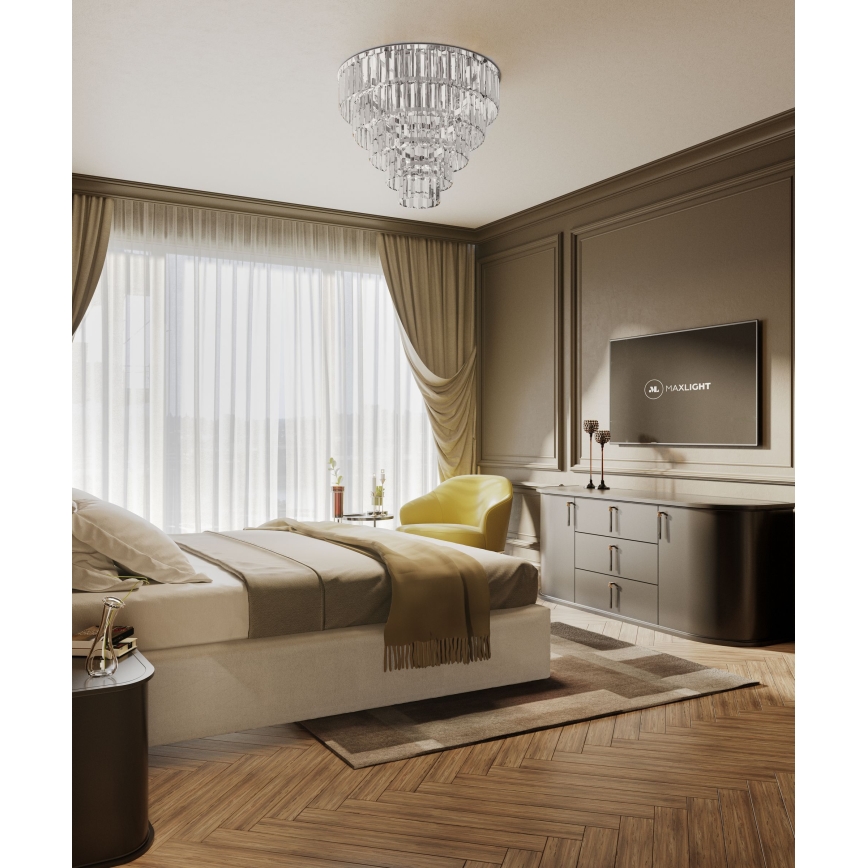 MAXLIGHT C0225 - Lubinis šviestuvas MONACO 16xG9/40W/230V diametras 80 cm blizgus chromas