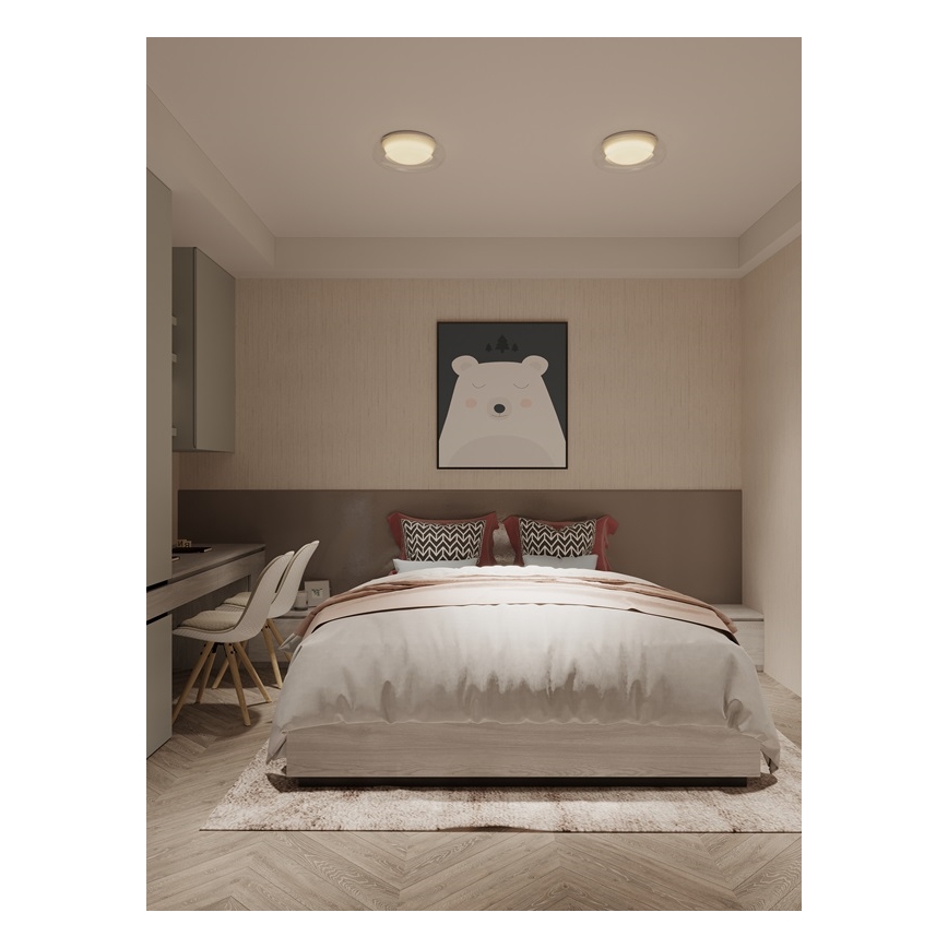 MAXLIGHT C0233 - LED lubinis šviestuvas DUO LED/10W/230V diametras 34 cm balta
