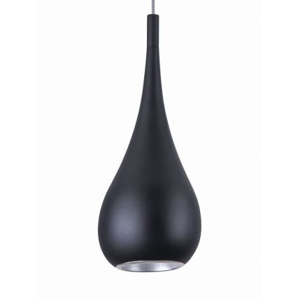 MAXLIGHT P0233 - Pakabinamas sietynas DROP 1xE27/40W/230V diametras 20 cm juoda