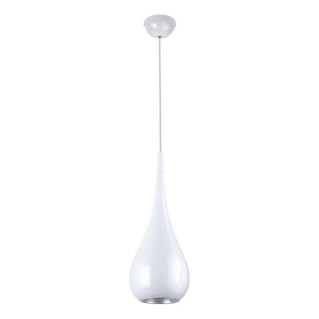 MAXLIGHT P0235 - Pakabinamas sietynas DROP 1xE27/40W/230V diametras 20 cm balta