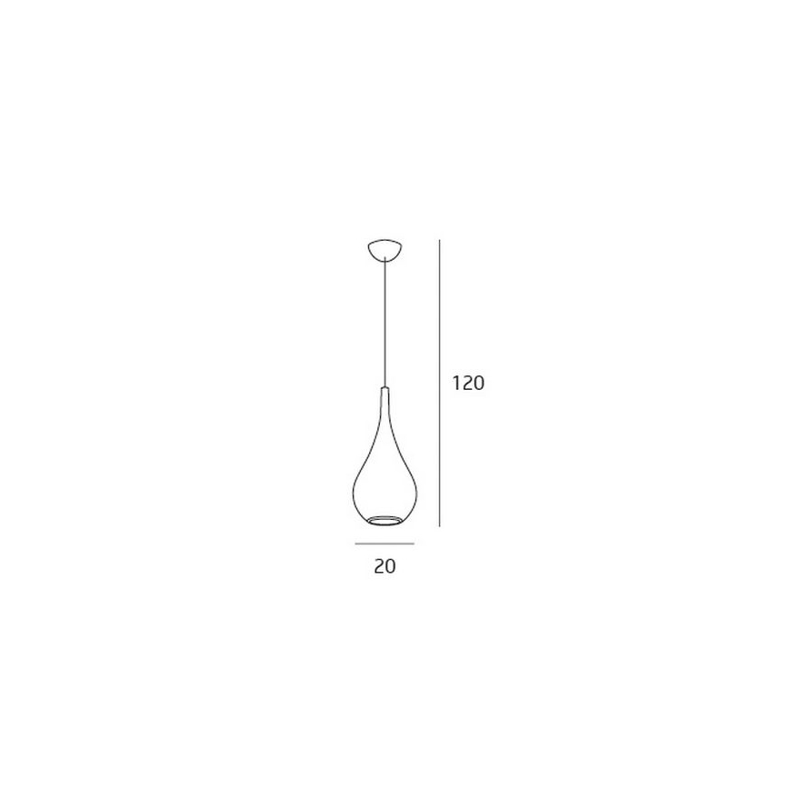 MAXLIGHT P0235 - Pakabinamas sietynas DROP 1xE27/40W/230V diametras 20 cm balta