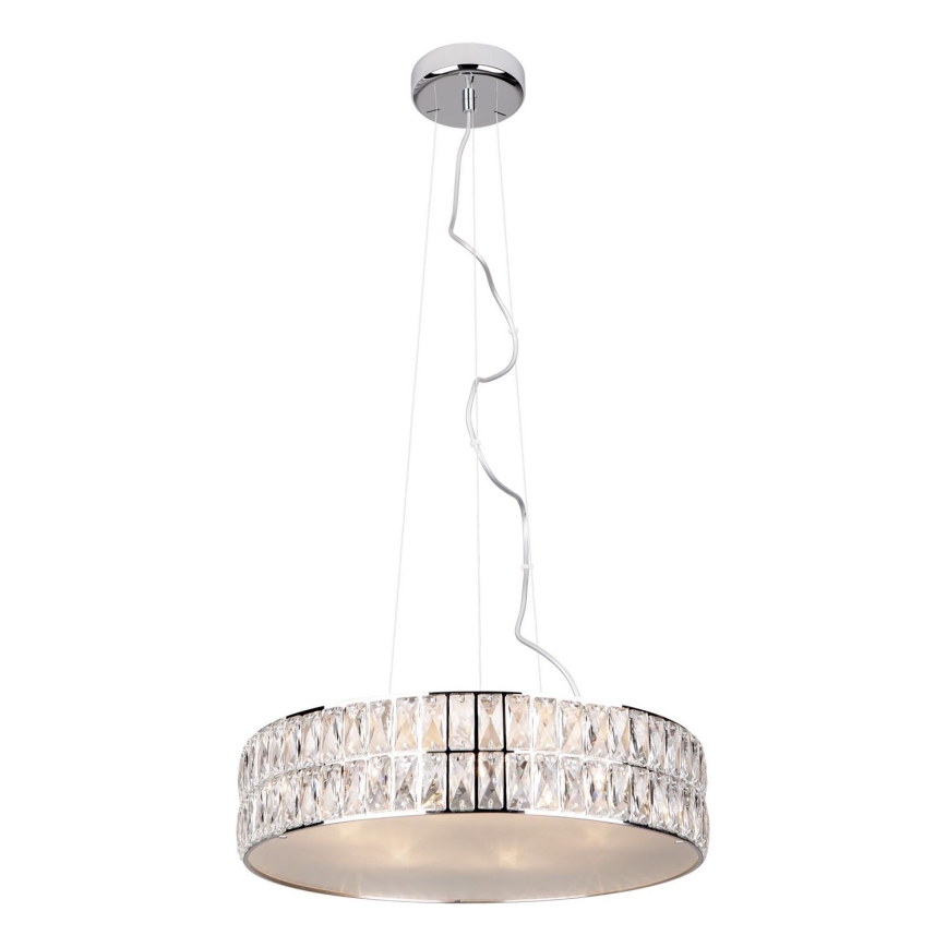 MAXLIGHT P0236 - Pakabinamas sietynas DIAMANTE 5xG9/42W/230V diametras 38 cm blizgus chromas