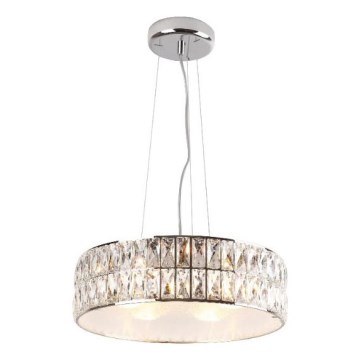 MAXLIGHT P0238 - Pakabinamas sietynas DIAMANTE 6xG9/42W/230V diametras 46 cm blizgus chromas