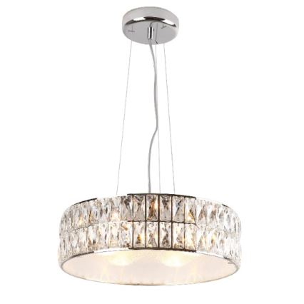MAXLIGHT P0238 - Pakabinamas sietynas DIAMANTE 6xG9/42W/230V diametras 46 cm blizgus chromas