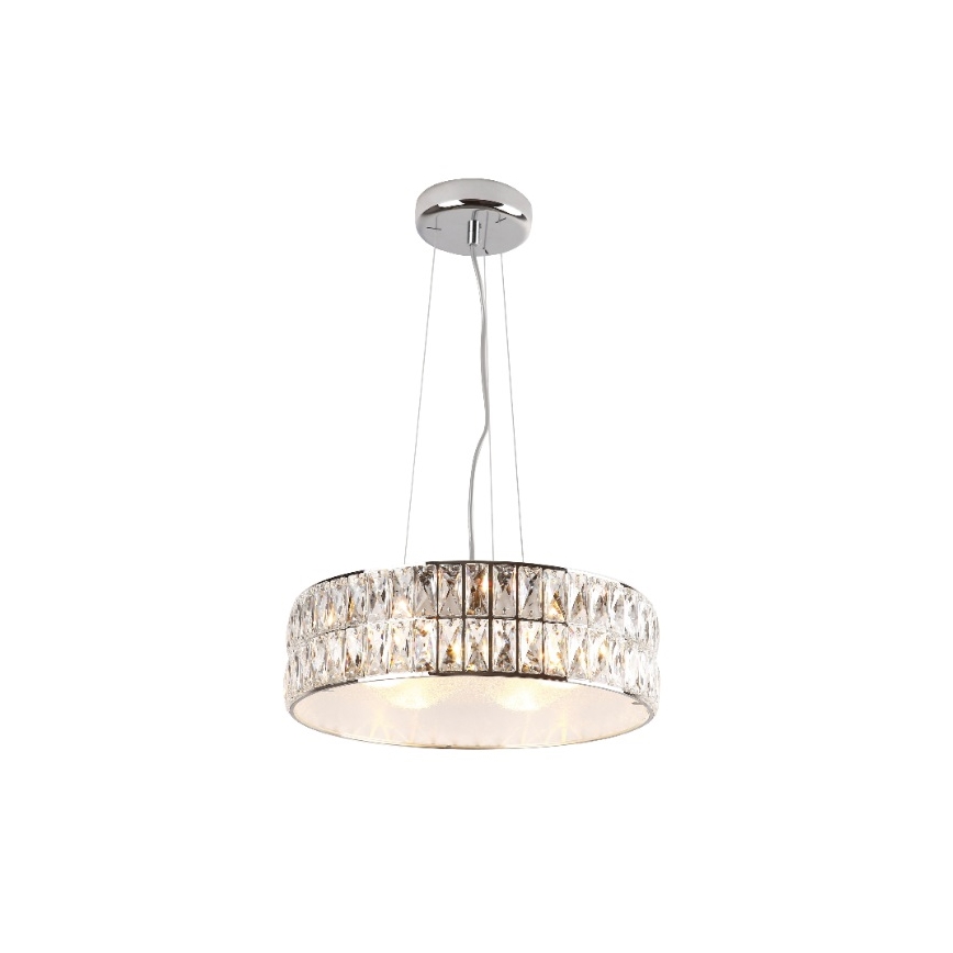 MAXLIGHT P0238 - Pakabinamas sietynas DIAMANTE 6xG9/42W/230V diametras 46 cm blizgus chromas